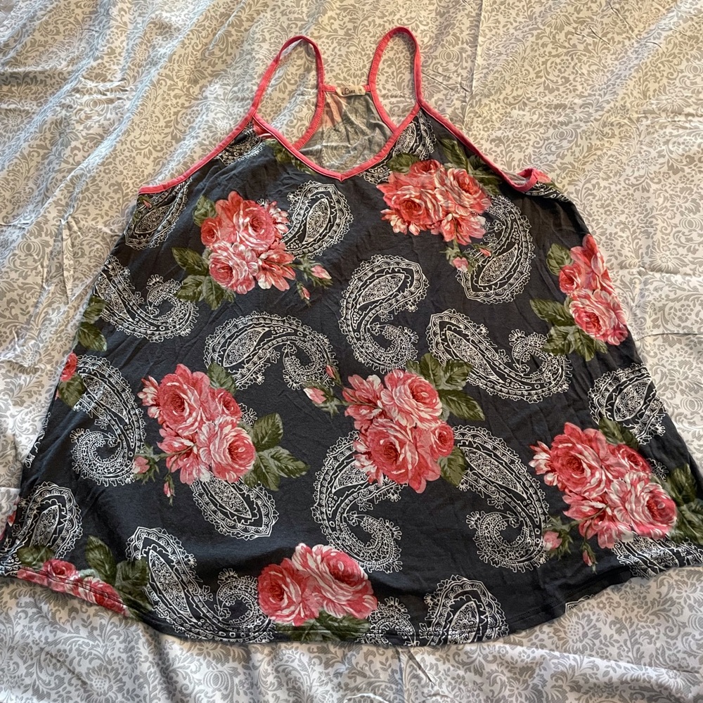 Luna floral racer back tank